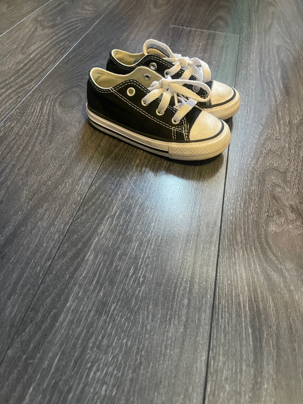 Converse Kids Black and White Low-Top Sneakers